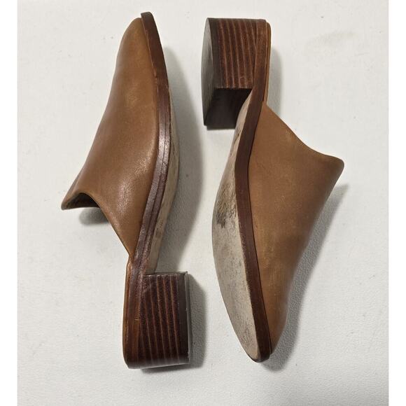 Soludos Venetian Mule Slide Heels Brown Leather Sz 7.5 - Picture 6 of 9